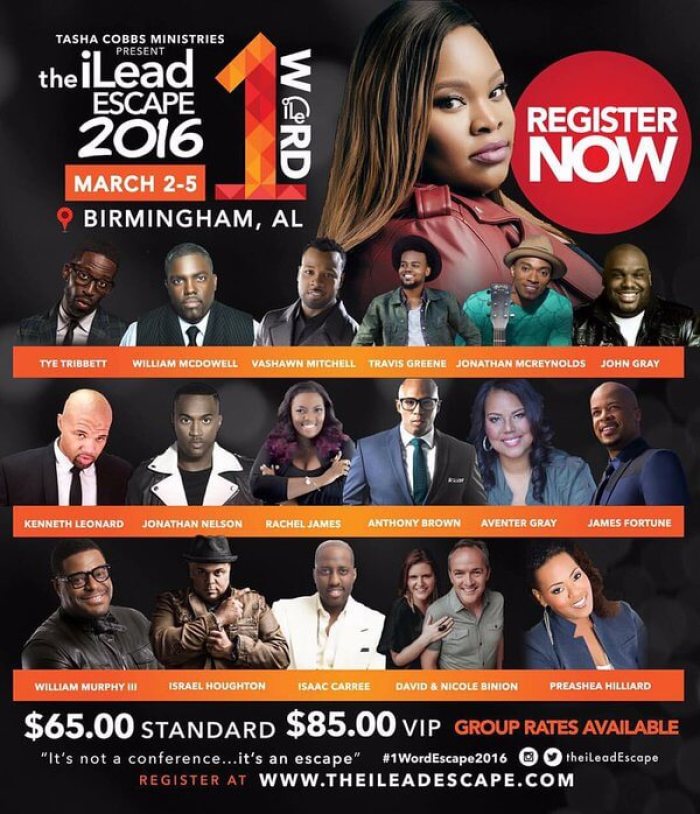 An iLead poster feature embattled gospel singer James Fortune.