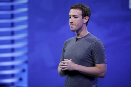 Facebook CEO Mark Zuckerberg speaks on stage during the Facebook F8 conference in San Francisco, California April 12, 2016.