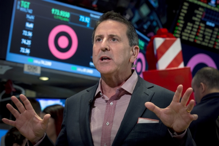 Target Corp. CEO Brian Cornell speaks during an interview on the floor of the New York Stock Exchange, November 28, 2014.