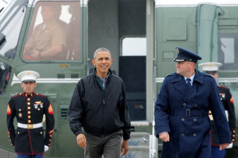 U.S. President Barack Obama arrives to board Air Force One to depart for Vietnam and Japan from Joint Base Andrews, Maryland, U.S. May 21, 2016.