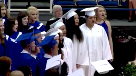 East Liverpool High School choir at the graduation ceremony 2016.