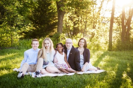 David and Nancy French with their three children.