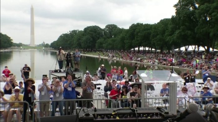 Crowd at the Reason Rally in Washington D.C. at the Lincoln Memorial on June 4, 2016.