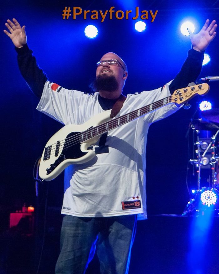 Bassist and vocalist of Christian pop group Big Daddy Weave is seen on stage in this photo posted to Facebook on June 9, 2016.