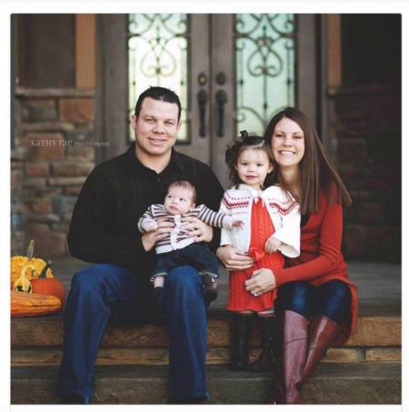 Matt and Melissa Graves along with their daughter Ella and son Lane who was killed by an alligator in Orlando, Florida on Tuesday.