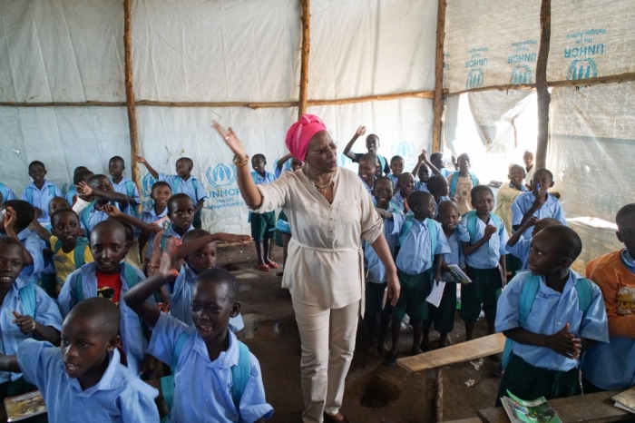 Marguerite Barankitse of Maison Shalom teaching children in this undated photo.