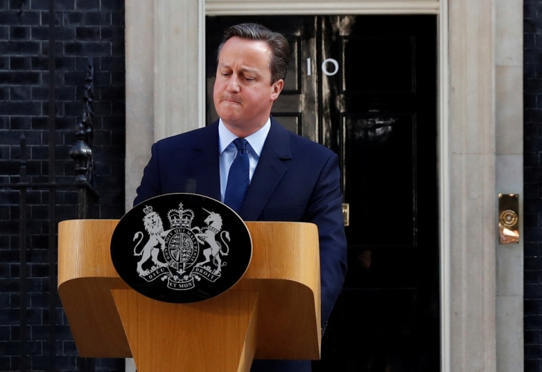 Britain's Prime Minister David Cameron speaks after Britain voted to leave the European Union, outside Number 10 Downing Street in London, Britain, June 24, 2016.