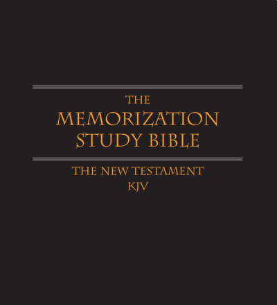 The Memorization Study Bible: The New Testament KJV, by Tom Meyer. Released June 2016 by CreateSpace Independent Publishing Platform.