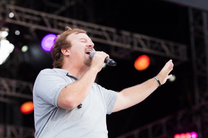 Mark Hall, the lead vocalist of Casting Crowns, sings at Together 2016 on the National Mall in Washington, D.C. on July 16, 2016.