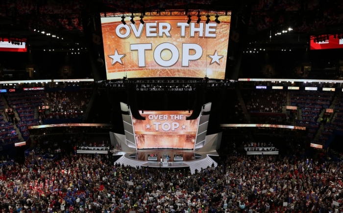 The New York delegation puts Republican presidential candidate Donald Trump over the top to win the 2016 Republican presidential nomination during the second session at the Republican National Convention in Cleveland, Ohio, U.S. July 19, 2016.