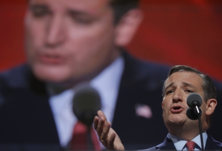 Former Republican U.S. presidential candidate Senator Ted Cruz speaks during the third night of the Republican National Convention in Cleveland, Ohio, U.S. July 20, 2016.