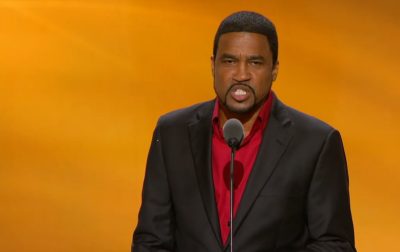 Pastor Darrell Scott speaks at the Republican National Convention in Cleveland, Ohio on Wednesday July 20, 2016.