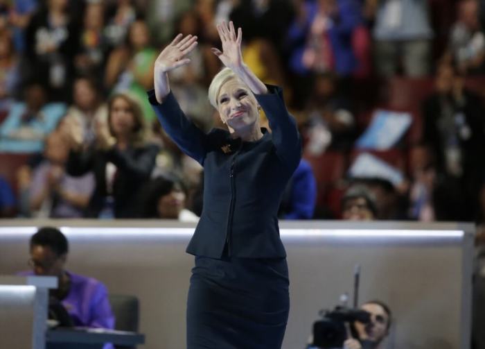 President of the Planned Parenthood Action Fund Cecile Richards takes the stage at the Democratic National Convention in Philadelphia, Pennsylvania, U.S. July 26, 2016.