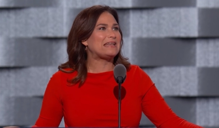 NARAL Pro-Choice America president Ilyse Hogue speaks at the Democratic National Convention in Philadelphia, Pennsylvania on July 27, 2016.