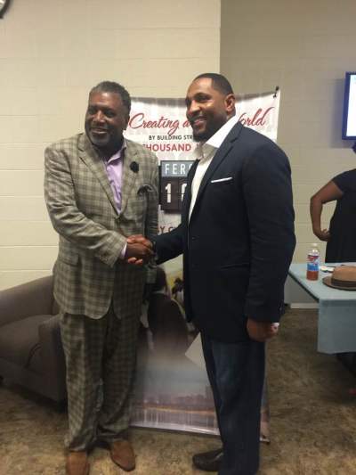 Former Baltimore Ravens linebacker Ray Lewis and Dr. Lance McCarthy