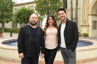 Director Timur Bekmambetov, actor Jack Huston and guest attend the Ben Hur Faith Summit at Paramount Pictures on June 14, 2016 in Los Angeles, California.