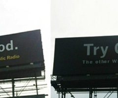 'Try God' Boston Billboard Vandalized With Derogatory Message