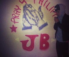 Justin Bieber Grafittis to Help Philippines After Typhoon Haiyan