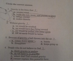 Atheists Angry Over Third Grade Science Quiz That Says 'God Designed Gravity'