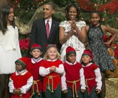 Obama Upstaged by Funny Elf at Christmas Concert