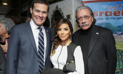 Eva Longoria, Edward James Olmos Talk Hispanic and Jewish Unity with Israeli Consul General in LA [PHOTO]