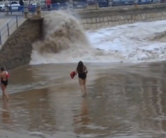 Young Woman Fools With the Power of the Sea, Loses (VIDEO)