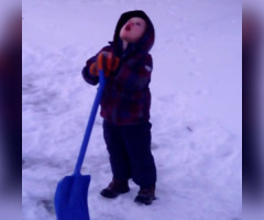 Little Boy Sick of Snow Shouts Up Prayer to Jesus (VIDEO)