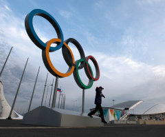 Gay Rights Activist Detained at Sochi Olympic Park: Rainbow-Clad Transgender Italian Protests Russian Anti-Propaganda Law (PHOTOS)