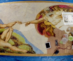 Artist Makes 'The Creation of Adam' Like You've Never Seen - With Cake Decorations (VIDEO)