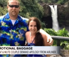 American Airlines Apologizes for 'Deaf & Dumb' Note Left on Deaf Couple's Luggage