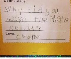 Young Baseball Fan Pens Letter to Jesus: 'Why Are Mets So Bad?'