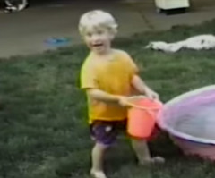 Little Boy Tries to Get Watery Revenge on Uncle, Fails Hilariously (VIDEO)