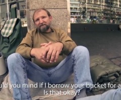 German Students Surprise a Homeless Man Who is Ignored Every Day – People Are Great!