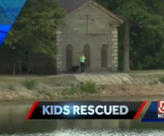 When A Double Stroller With 2 Babies Falls Into a Reservoir, God Sends A Good Samaritan (VIDEO)