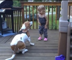 Dog and Little Girl are Best Friends and Dancing Partners – Both Full of Happiness! (VIDEO)