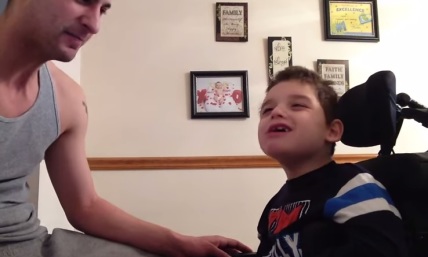 Loving Father Transforms Son With Special Needs Into a Good Mood With This!