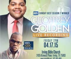 Kirk Franklin Hosting Live Album Recording for 'Sunday Best' Winner Geoffrey Golden Today