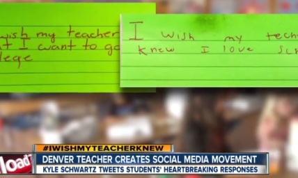 A Caring Teacher Creates a Social Media Movement and Students Share Their Heartbreaking Thoughts