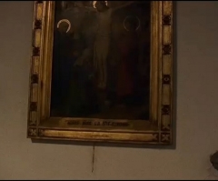 Mysterious Red Mark Beneath Painting of Crucified Christ at Newport Church Leads Pastor to Speculate on Jesus' Presence