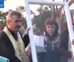 Christian Pilgrims Flock to See Virgin Mary and Baby Jesus in 'Miracle' Window at Ukrainian Church