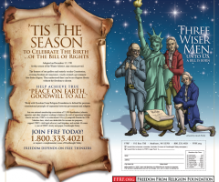 Atheist Group Celebrates America's 'Godless' Constitution in NYT Ad for Christmas