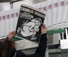 Charlie Hebdo Depicts God as Angry Jihadist on Terror Attack Anniversary?