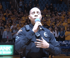 Police Officer Singing National Anthem Will Give You Chills, He's That Good (VIDEO)