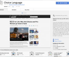 Google Chrome Extension Changes 'Pro-Life' to 'Anti-Choice' for Legal-Abortion Proponents