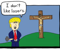 Trump Calls Jesus on Cross 'Loser' in Presbyterian Church's Easter Billboard