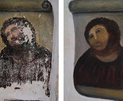 Famous Botched Painting 'Monkey Christ' Attracts Hundreds of Thousands to Spanish Church