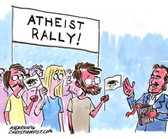 Ray Comfort Takes an Atheist Rally by Surprise!