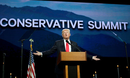 Donald Trump Fudges Facts to Attempt to Convince Conservative Summit He Is a Winner