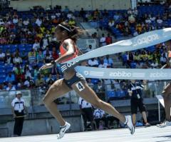 English Gardener Launches Into Worship of Jesus on Track After Winning 100 Meters at US Trials