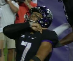 Texas Christian University Quarterback Penalized After Performing Religious Sign Language Gesture